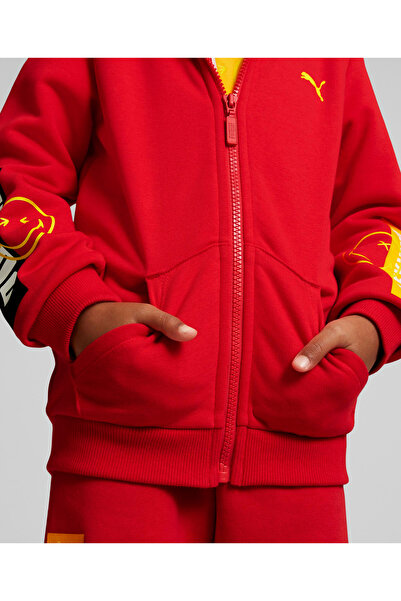 Puma Smiley World Full Zip Hoodie - Red