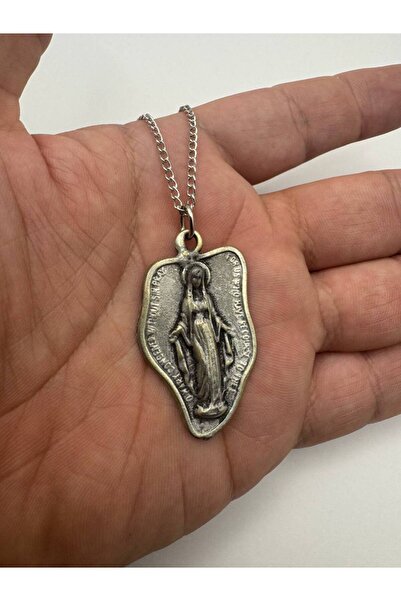 Herşey Nota Vintage Necklace with Angel Figure – 60 cm Chain, Antique & Unisex Jewelry