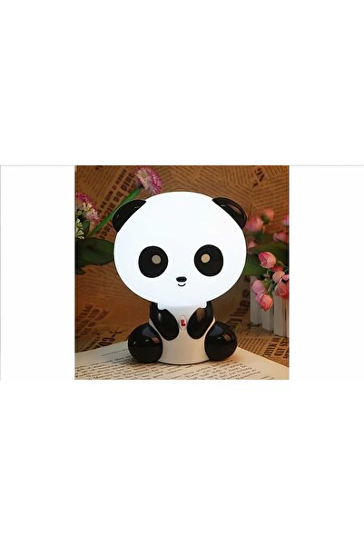 Tahtakale Dünyası Sevimli Panda Mini Gece lambası 11cm X 9 cm çocuk odası pil...