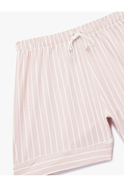 Koton Buy Lace-Up Striped Comfortable Fit Shorts Pajama Bottoms