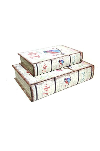 hediyeconcepti Kutu Kitap Life 2'li Set Süsler Ev Oturma Odası TV kabine Masa...
