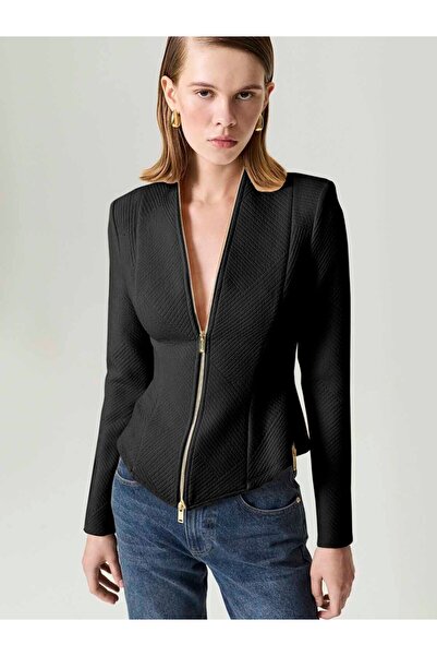 Nocturne Fermuar Tasarımlı Bluz