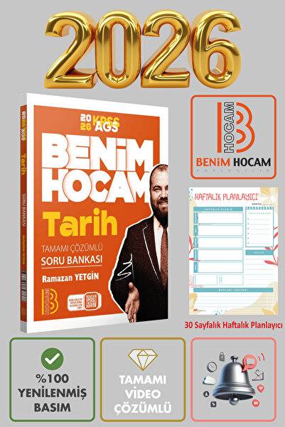 Benim Hocam Yayınları Ramazan Yetgin AGS Tarih Tamamı Çözümlü Soru Bankası