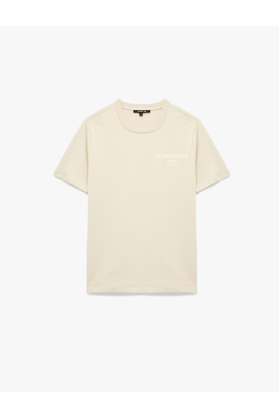Koton Short Sleeve Crew Neck Printed Oversize Sports T-Shirt