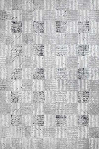 halinet GeometrikModern Makinede Yıkanabilir Hav Toz Vermez Kaymaz Taban Dijital Baskı Halı H3591BGR