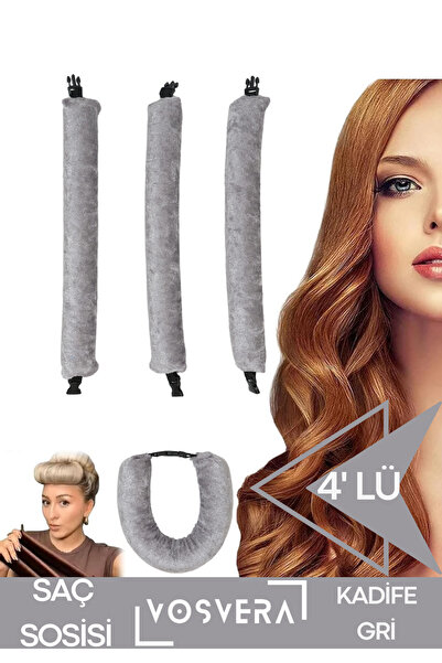 vosvera Catifea pentru păr, 4 bucăți, pentru coafarea părului, ondulator de p...