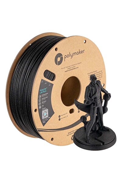 Polymaker PolyLite LW-PLA Filament Siyah – Hafif ve Stabil 3D Baskı