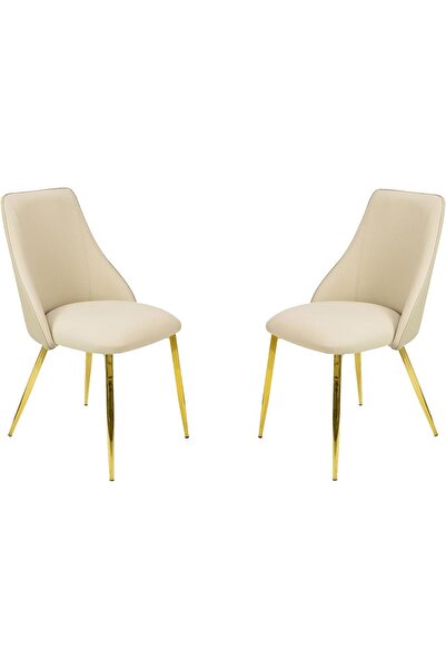 Vanity Living طقم كرسي طعام عصري مكون من قطعتين مع مقعد من جلد البولي يوريثان، مطبخ وغرفة طعام مبطنة C