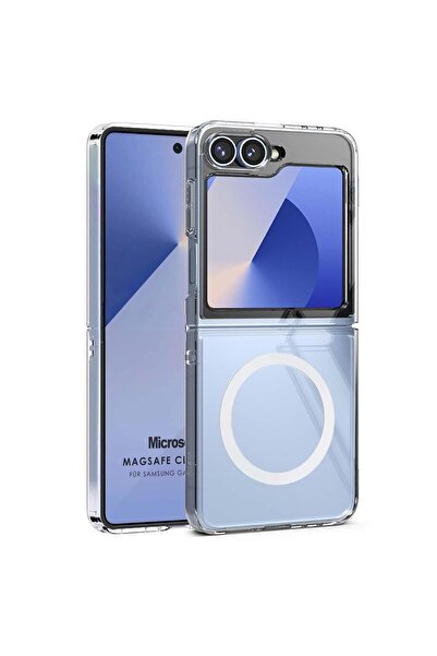 Microsonic Samsung Galaxy Z Flip 7 FE Kılıf MagSafe Clear Soft Şeffaf
