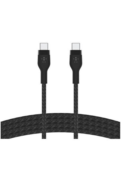 Belkin BOOST CHARGE PRO Flex USB-C to USB-C 2.0 Cable, Braided Silicone, 2M, Black