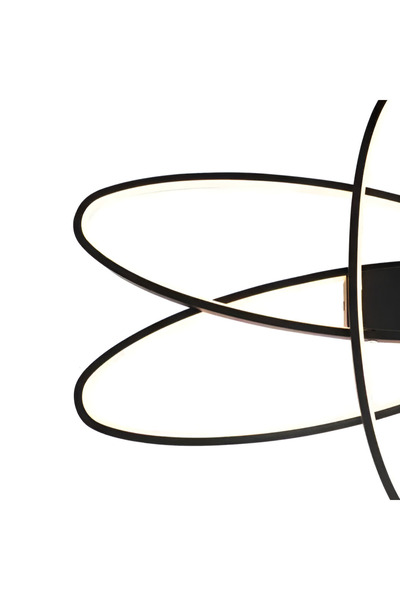 Alista Home Lustra LED cu telecomanda ORBITA 140 W, 3 Elemente, Ovala, lumina Rece/Calda/Neutra, Dimabila, Negru