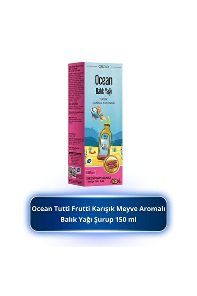 Ocean Tutti Frutti Karışık Meyve Aromalı Balık Yağı Şurup 150 ml