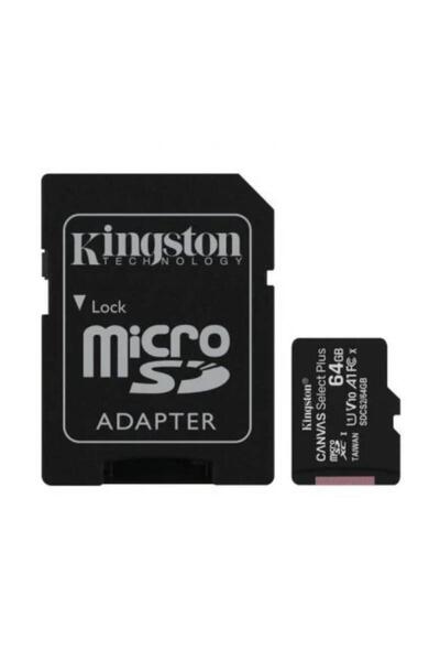 Kingston 64Gb Canvas Select Plus Gen3 Micro Sdxc 100Mb/S A1 Memory Card, Sdcs3/64Gb