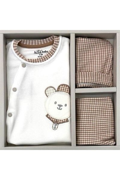 Aziz Bebe 5346 Baby Boy Beige 5-Piece Hospital Release
