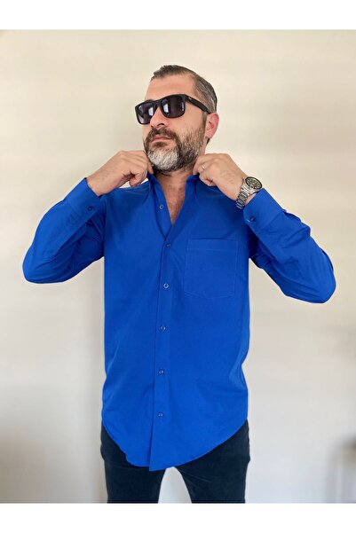 BENESSE Дакрон з кишенями, класичний широкий крій, легко прасується, з довгими рукавами, краватка, комір сорочки