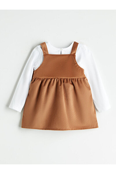 LC Waikiki Crew Neck Basic Girl's T-Shirt and Salopet