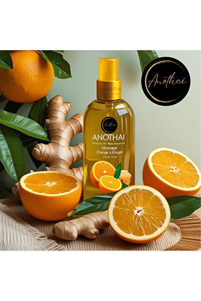 Anothai Ulei de Masaj Premium Orange & Ginger - Hidratant si Relaxant, cu Vitamina E, 1000 ml