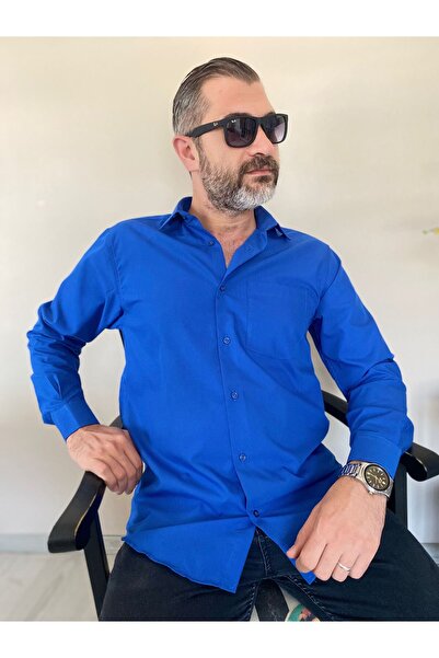 BENESSE Дакрон з кишенями, класичний широкий крій, легко прасується, з довгими рукавами, краватка, комір сорочки