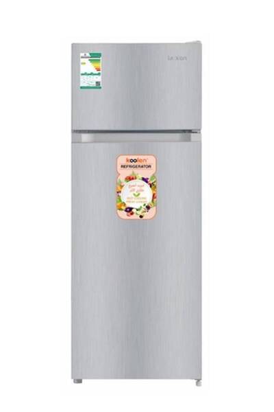 Koolen ثلاجة إزالة الجليد ببابين - 7.4 قدم - 211 لتر - فضي