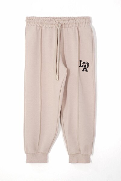 zepkids Printed Embroidered Stone Color Boy's Tracksuit Set