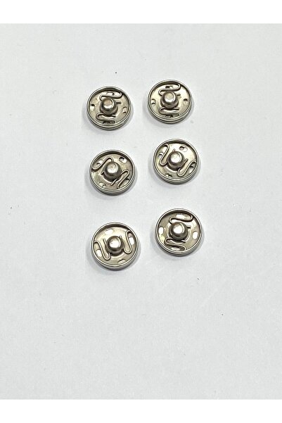 karantuhafiye أزرار معدنية / أزرار كارديجان / مجموعة من 6 قطع / 1.7 سم / فضي