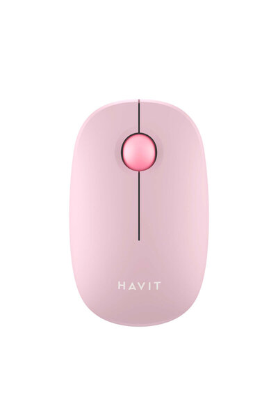 Havit Mouse wireless cu bila 2.4GHz, 1600DPI MS57GT, roz
