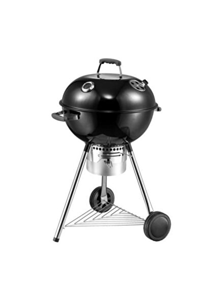 Mastercook شواية فحم دائرية فاخرة بعجلات مقاس 22 بوصة