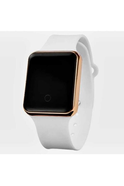 Neorney Square Case Stylish Led Unisex Wristwatch with Silicone Band