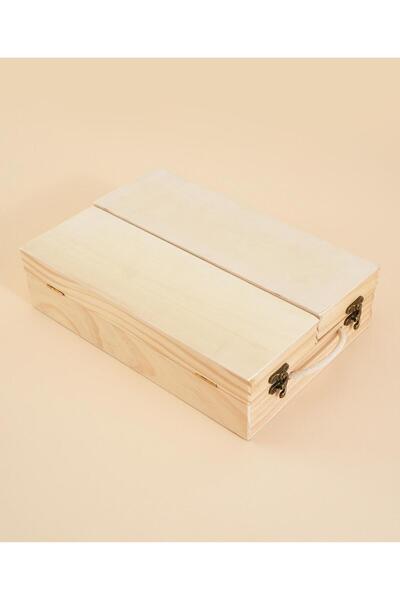 Fab N Funky Wooden Tool Box Carrycase Pretend Role Play Toy, 3 Years+, 31 x 21 x 8 cm, Multicolor - 35 Pieces