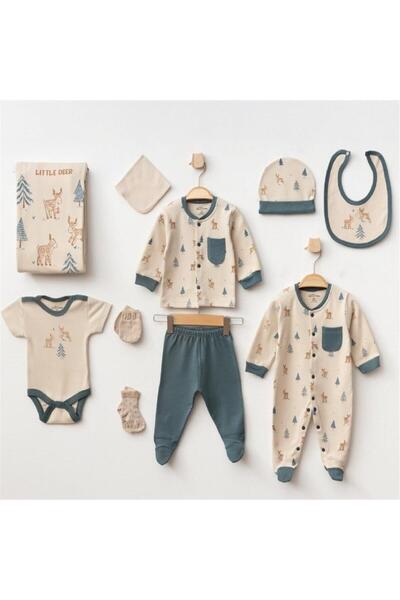 Aziz Bebe 10329 Baby Boy Beige 10-Piece Hospital Release
