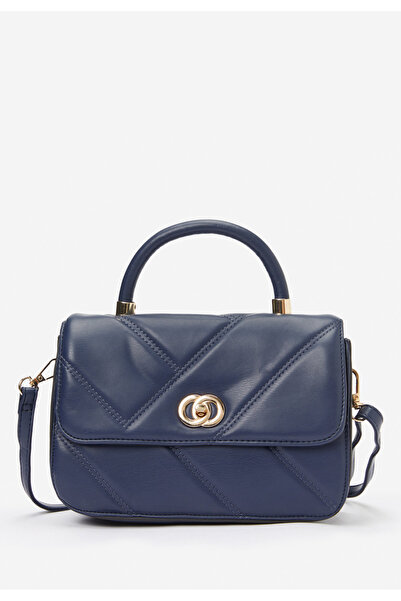 B T Shoes Tmavě modré rukojeť kabelky Emilisa