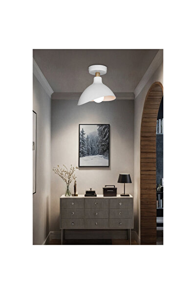 durulight Duruaydınlatma Beyaz Plofonyer Avize Yatak Odası Salon Mutfak Hol Lamba