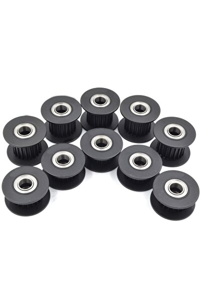 Hobi Mekatronik 5mm Gt2 20 Diş 6mm Kayış Uyumlu Siyah Renk Avare Kasnak(Dişsiz)