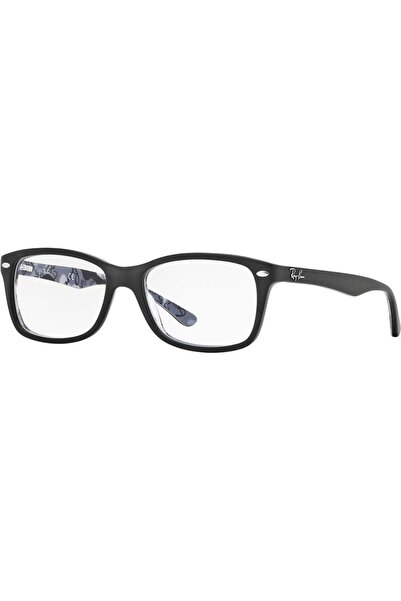 Ray-Ban Men's RX5228 5405 53 Eyeglass Frames, Plastic, Black, 53 mm