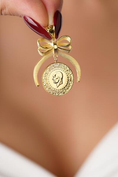 Fiyonk Kuyumculuk Altın Fiyonklu Çeyrek Altın Kolye Ucu