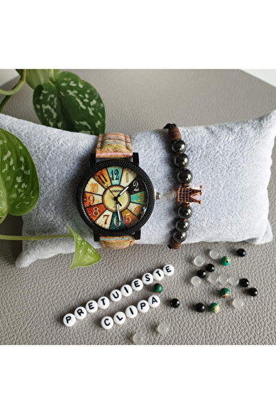 Skymag Ceas dama model retro, curea din piele ecologica, quartz