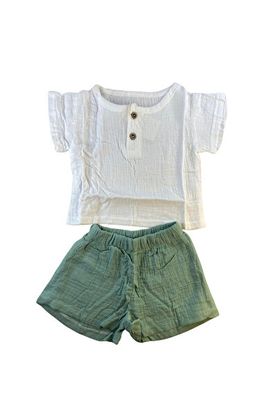 OEM SET DE 2 PIESE CU TRICOU SI PANTALONI SCURȚI