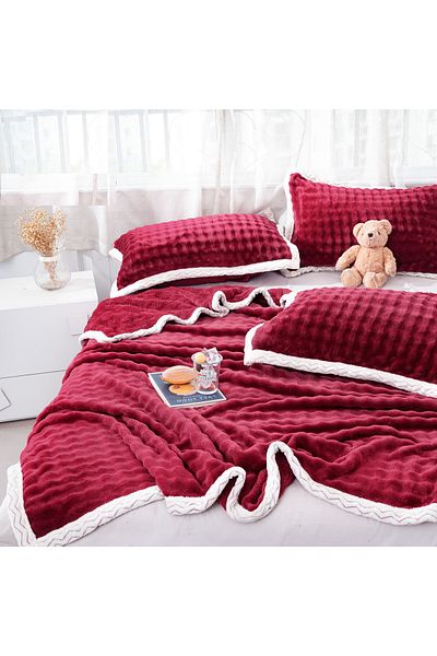 CHIRASO CHIRASO Blanket Set, soft and fluffy, made of plush microfiber, 200x230 cm and 2 Pillowcases 52x78 cm
