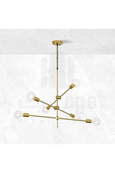 homelight Modern copper chandelier with 4 moving arms