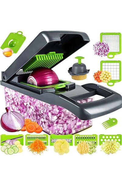 Generic Gravity Vegetable Chopper, Pro Onion Chopper, Multifunctional 13 in 1 Food Chopper, Kitchen Vegetab