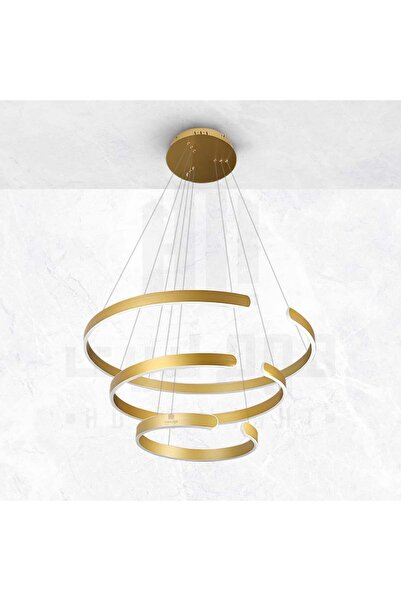 homelight ثريا مودرن ليد ذهبية 3 حلقات