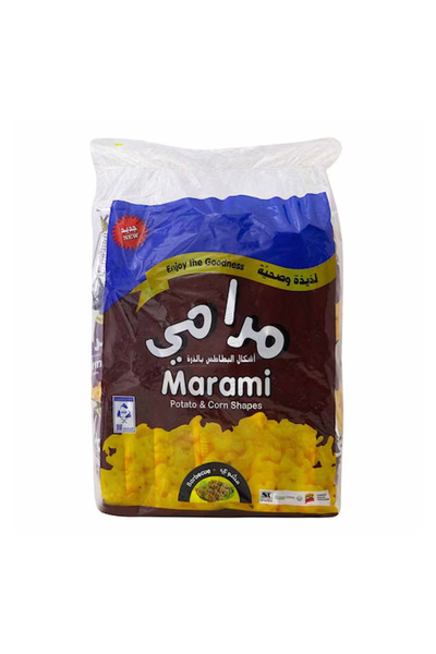 Marami رقائق الشواء بأشكال البطاطس والذرة، 14 جرام × 18