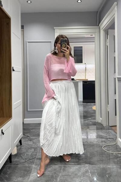 Banu Angay Summer Breeze Thin Knitwear Pink