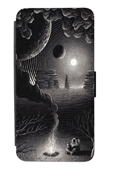 Atlas Husa personalizata tip carte Samsung Galaxy A12 5G, Black and white art #13, , S2D1M208