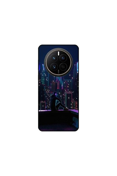 Atlas Εξατομικευμένη θήκη και μεμβράνη σιλικόνης Huawei Mate 50, Neon City, π...