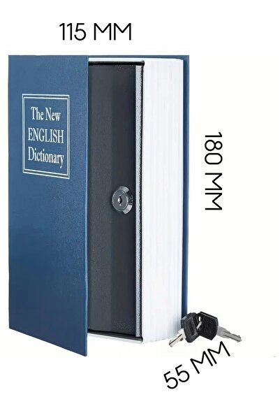 Tilbe Home Large Size Book-Shaped Hidden Safe Box with Key Money Gold Storage Decorative Piggy Bank with Burglar Lock