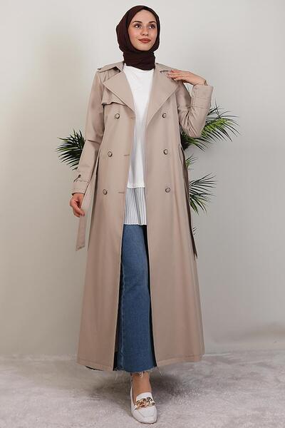 giz astore Algın Trençkot Krem