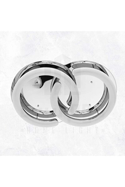 homelight Modern Chrome LED Ceiling Chandelier - 2 Rings