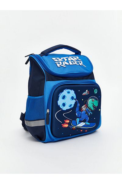 LC Waikiki Navy Blue Dinosaur Printed Boy's School Bag