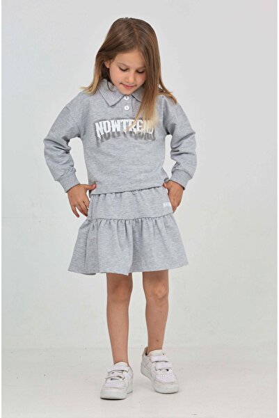 Toontoy Girl's Nowtrend Printed Skirt Suit